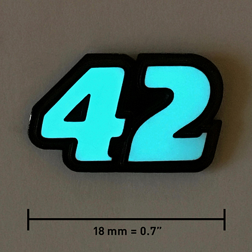 42 lapel pin, bn, dark, night