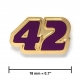 42 pin, gold, purpur (dunkelviolett)