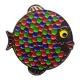 regenbogenfisch-geocoin |schwarzer nickel | coral black