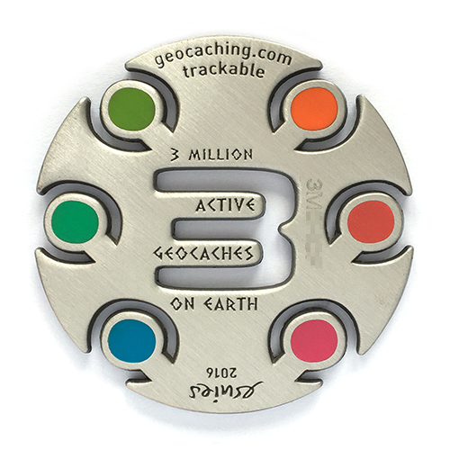 3 million geocaches geocoin