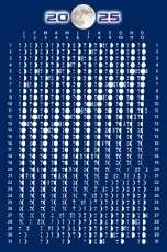 lunar calender postcard 2025