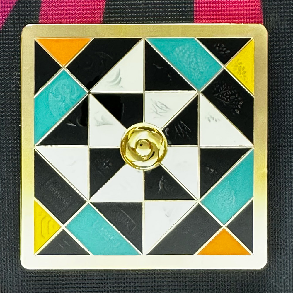 ernies personal geocoin – gold – front